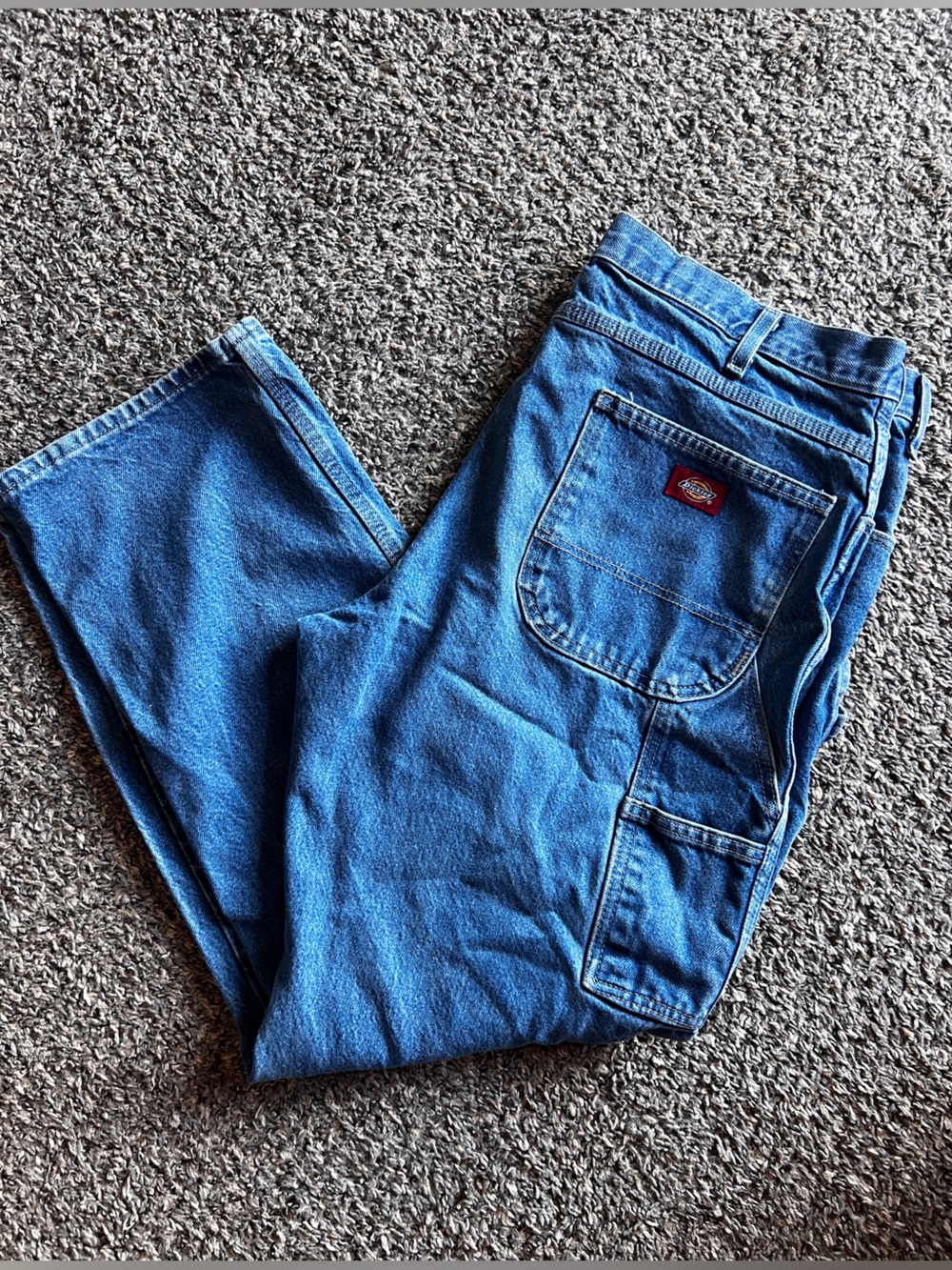 Distressed Medium-Wash Dickies Jeans